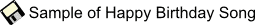 Sample Happy Birthday Song